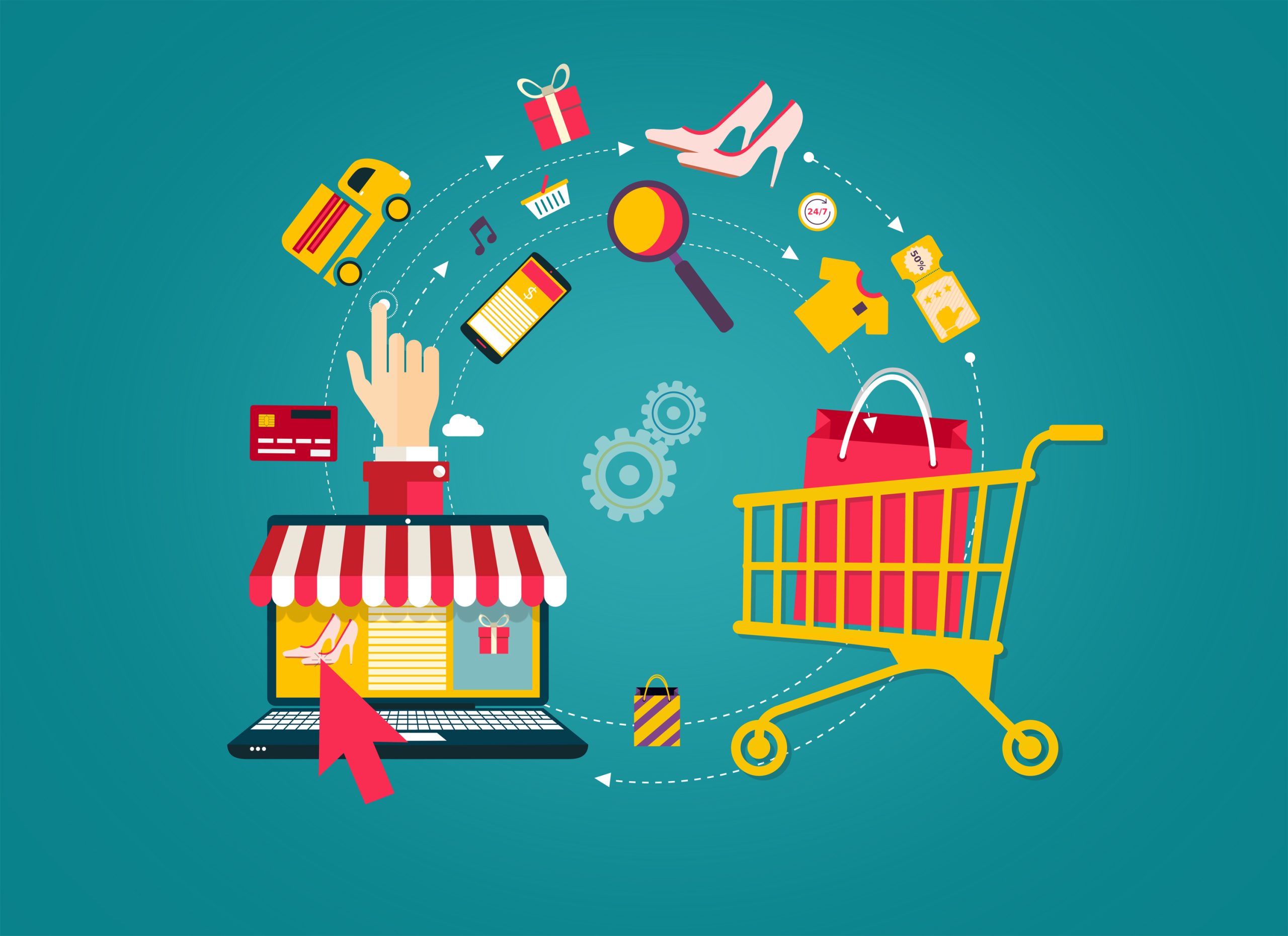 stockvault online shopping laptop to shopping cart185859 scaled